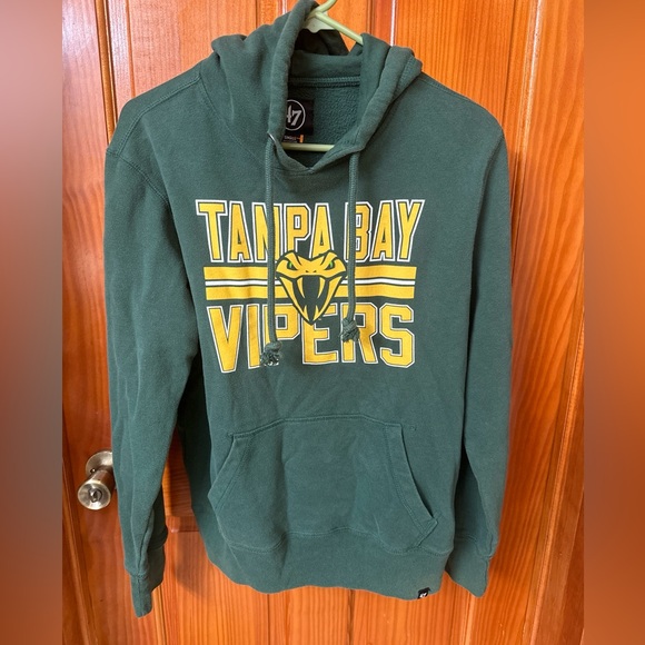 Tampa Bay Vipers XFL 2020 14 Hoodie Mens S Small Sweatshirt Pullover Pocket - Picture 1 of 6